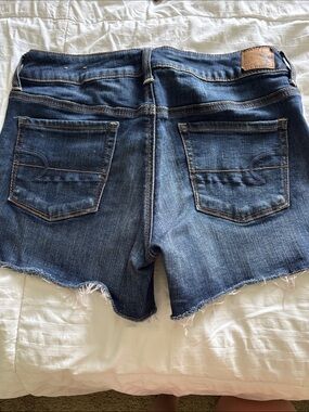 American Eagle Outfitters Dark Blue Denim Cutoff Shorts